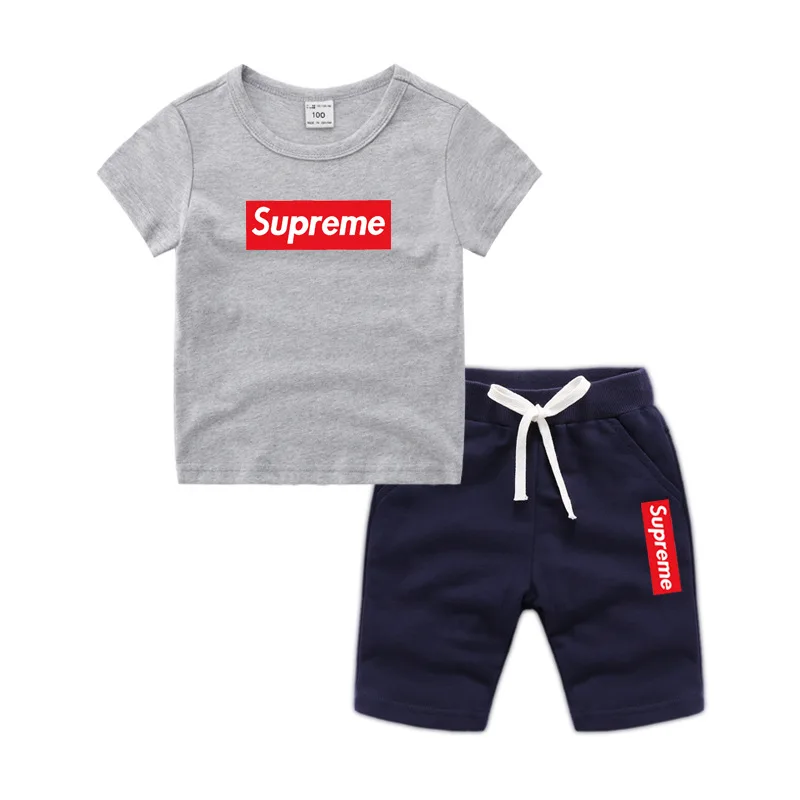 

Children's Clothing Boy Summer Suit 2019 New Boy Sports Clothes Big Children Children Summer Short Sleeves Suit Tide