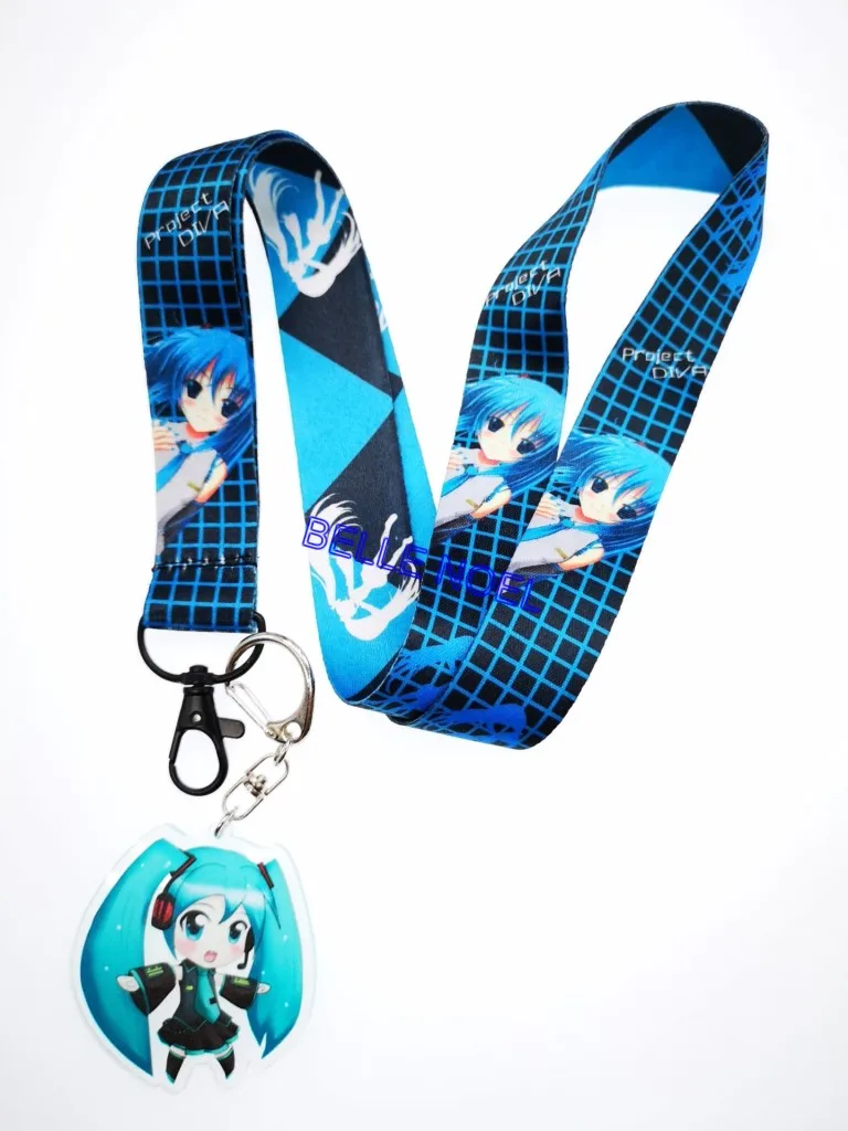 1Pcs popular cartoon anime Neck Straps Lanyards ID Card Key chainin