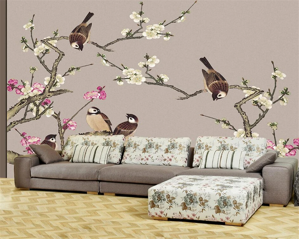 

Beibehang Customize any size wallpaper stereo bird landscape art murals living room home decoration photo wall mural wallpaper