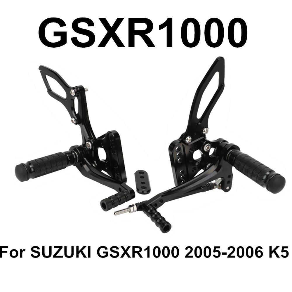 

GSX-R1000 2005 2006 K5 Motorcycle Adjustable Accessories Parts Rear Footrests Set Foot Pegs Rests For SUZUKI