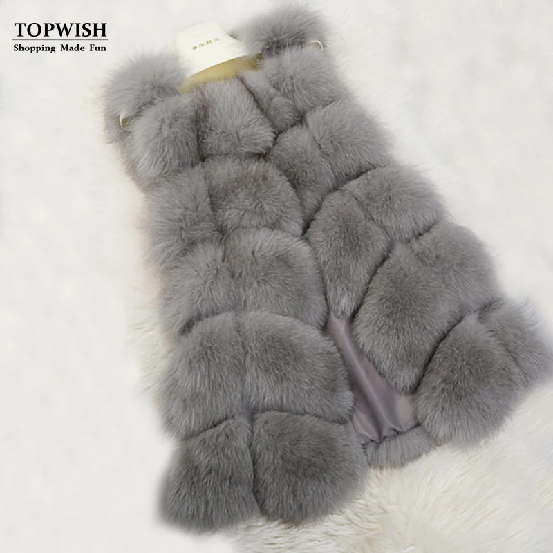 

New Faux Fur Long Vest Luxury Fur Vest For Women Free Shipping TFP365