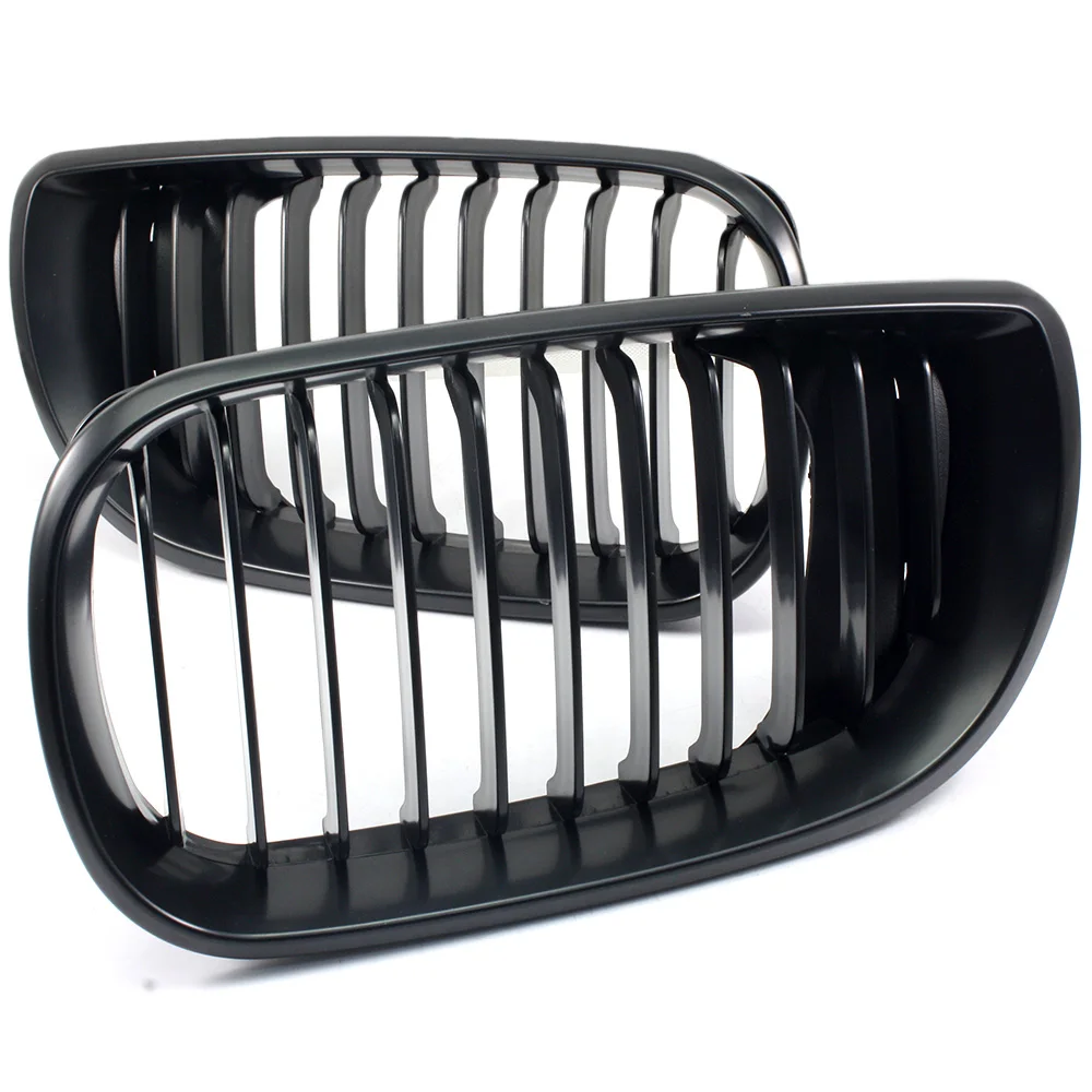 

2015 Car Front Gloss Black Kidney Grille Grill Cover Hood For BMW E46 4D 3 Series 2002-2005 Free Shipping C20
