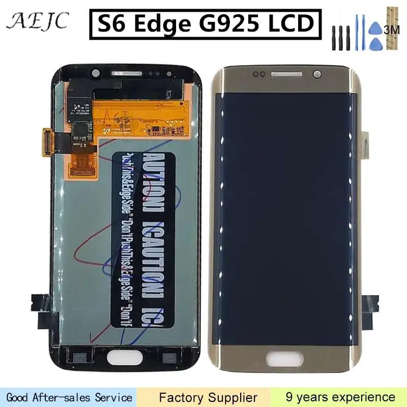

5.1" For Samsung Galaxy S6 Edge LCD G925 G925I G925F SM-G925F Touch Screen Digitizer Assembly For Samsung S6edge G925FD Display