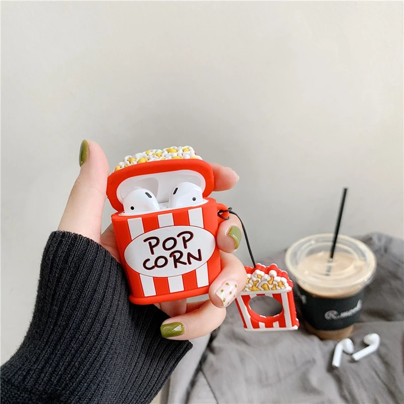 

Cute Silicon Bluetooth Earbuds Wireless Sports Headsets Case For Apple AirPods With Charging Interface USB Earphone Accessories