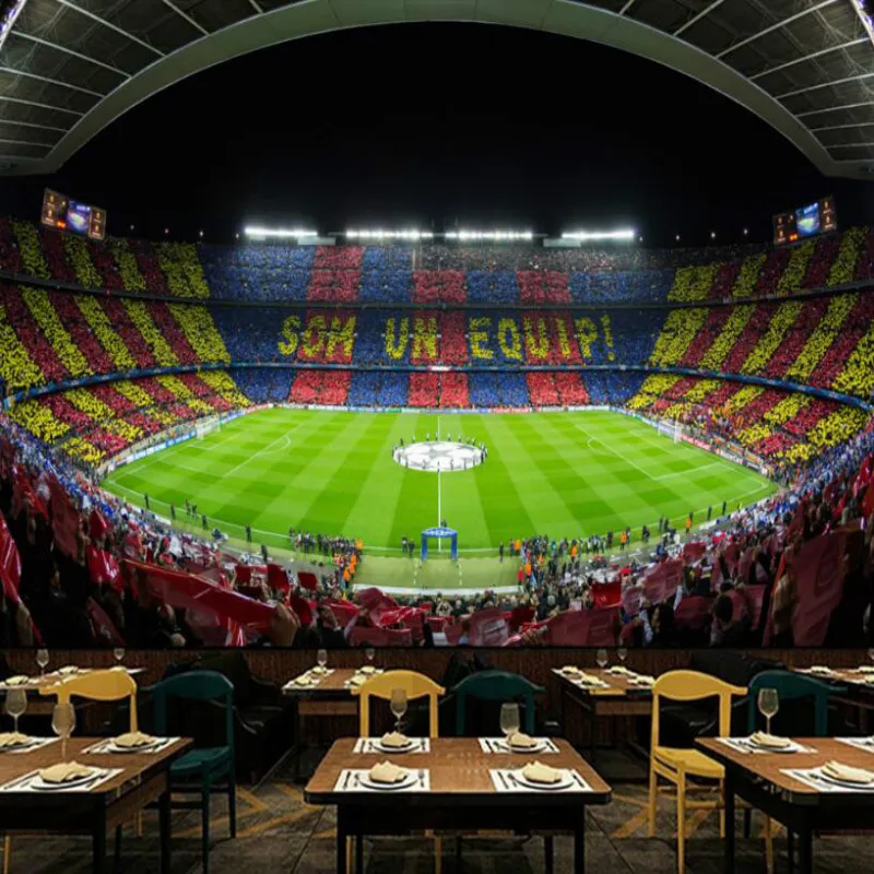 世界的に有名なサッカークラブバルセロナサッカースタジアム写真の壁紙モダンなバーレストラン産業装飾の壁画ウォールペーパー3d Wallpapers Aliexpress
