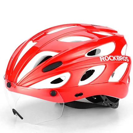 ROCKBROS велосипедные шлемы, велосипедные спортивные защитные шлемы, сверхлегкие магнитные очки, мужские MTB дорожный пробный велосипедный шлем 57-62 см - Цвет: TT-16-RW