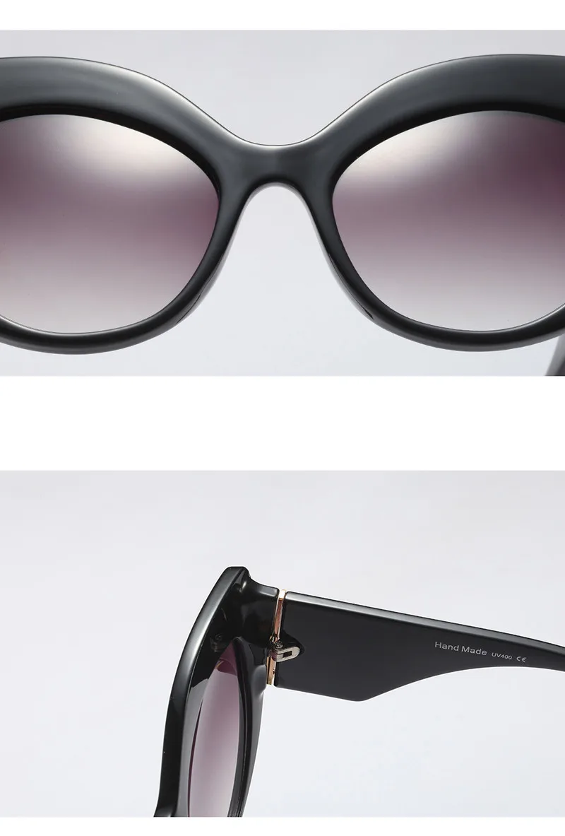YUMOMO негабаритные солнцезащитные очки для женщин и мужчин Роскошные кошачий глаз солнцезащитные очки для вождения шоу оттенки винтажные