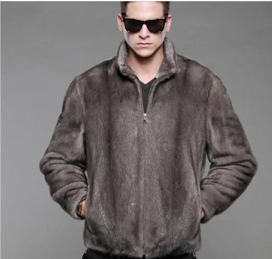 S/6xl мужские короткие тонкие куртки из искусственного меха зимние теплые большие размеры модные искусственные меховые пальто из искусственного меха норки пальто k912