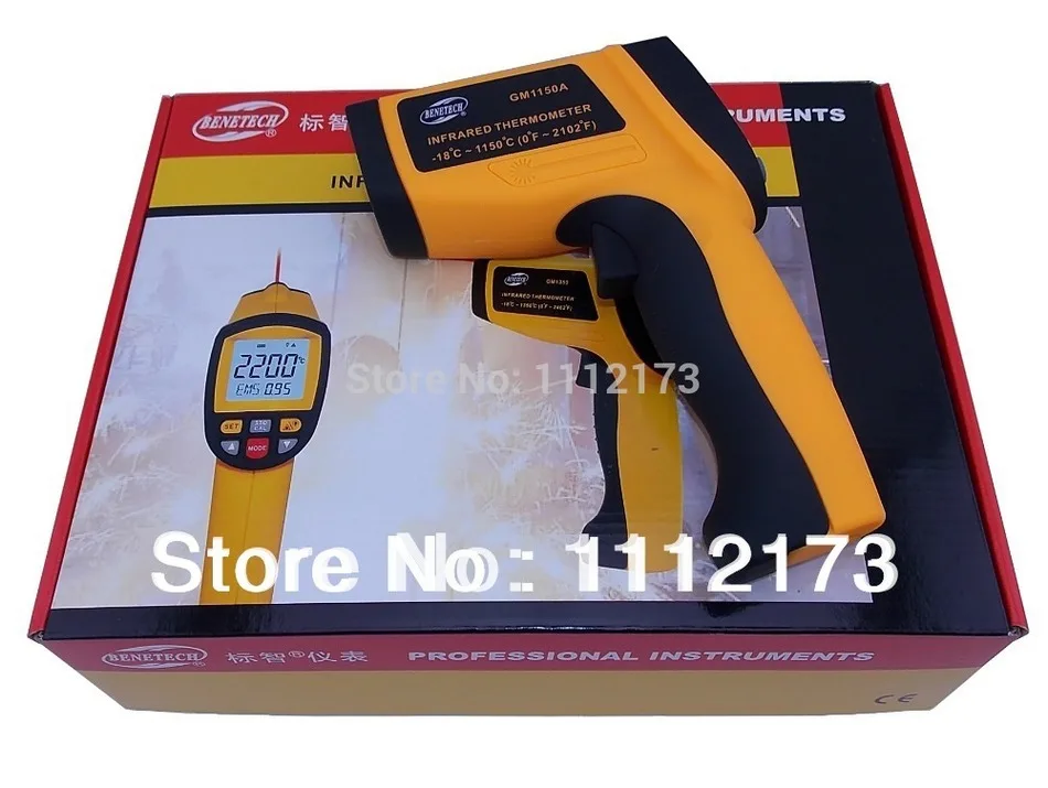 

GM1150A professional infrared thermometer -18~1150 degree infrared thermometer 50:1