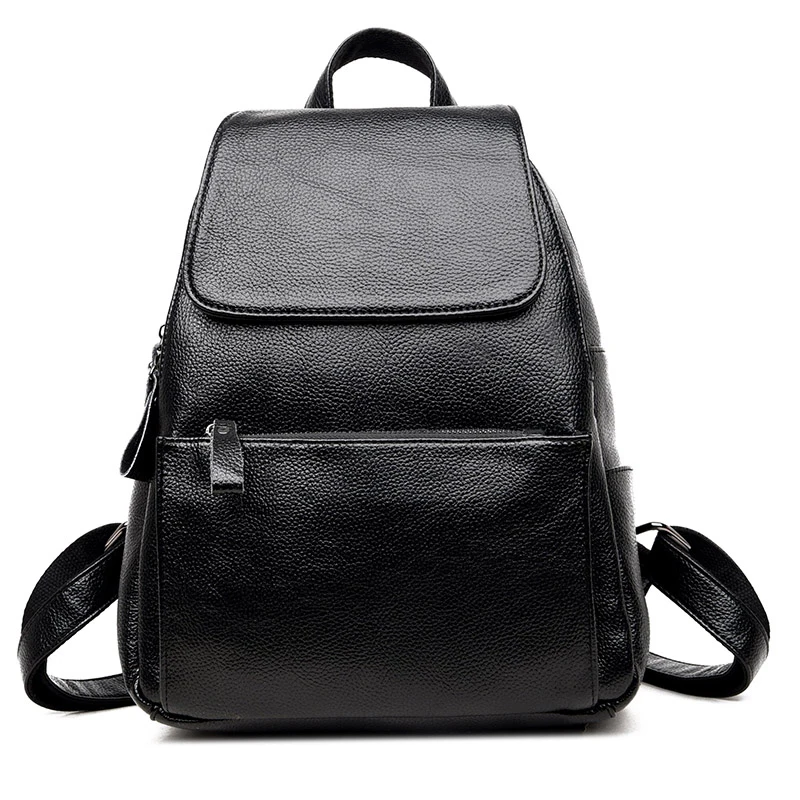 Hot Sale Vintage Genuine Leather Backpack High Quality Women Backpacks Solid School Bags For Girls Travel