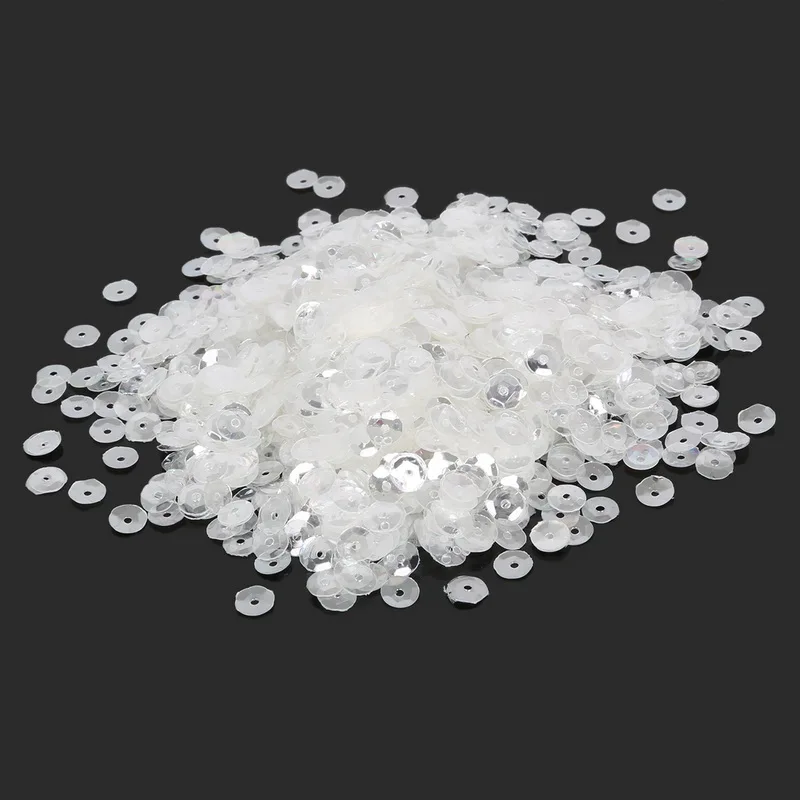 

Dia 3/4/5/6mm Pure Transparent Flat Round Loose Sequin Paillette Sewing,Wedding Craft,Women Kids DIY Garment Accessory