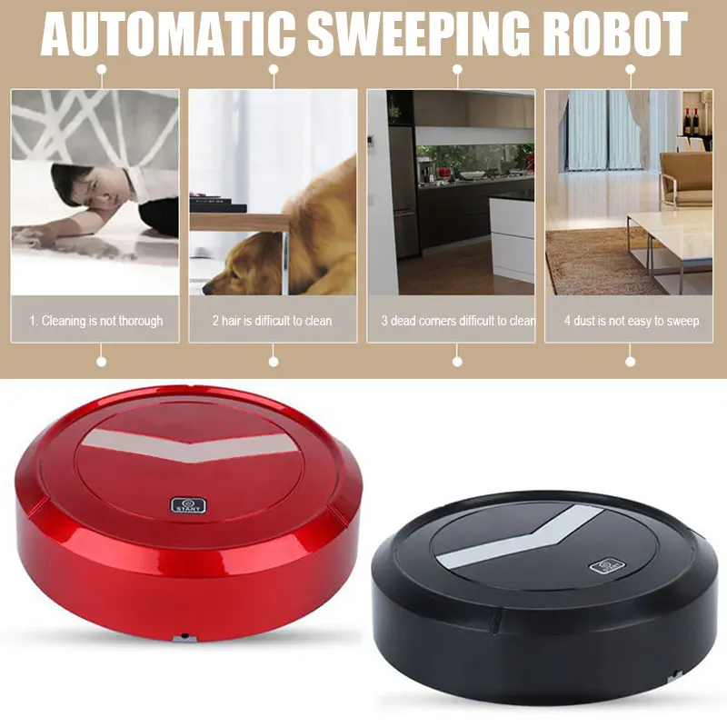 

2019 Drop Shpping Rechargeable Smart Vacuum Cleaner Auto Vacuum Cleaner Practical Automatic Dust Smart Robot Vacuum Cleaner