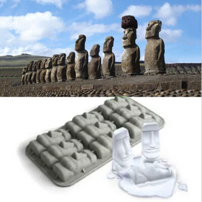 

Novelty Easter Island Moai Stone Statues Ice Cream Mould Summer Mini Silicone Cake Mould Ice Tray Ice Cubes DIY Mould