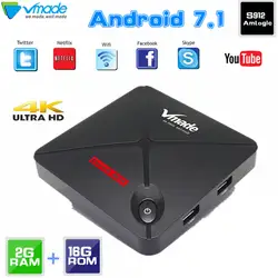 Vmade оригинальный V9PRO 2 + 16 GB Amlogic S912 Smart Mini ТВ Box Android 7,1 Qcta Core Поддержка Wi-Fi 1,5 ГГц Google ТВ Netflix Set Top