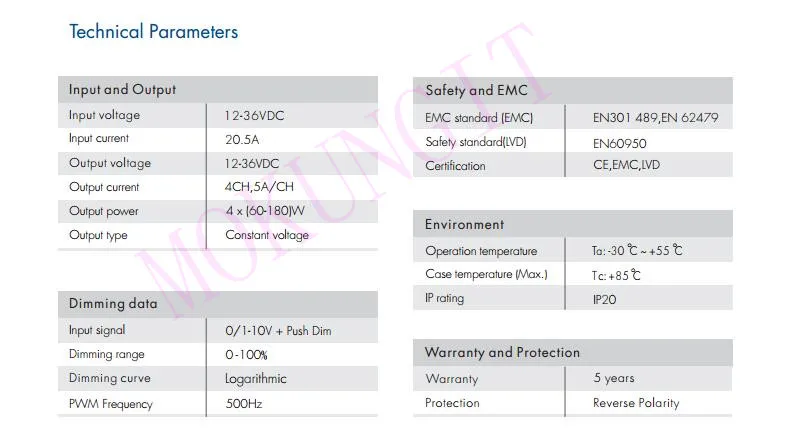 5A* 4CH 12-36VDC CV 0/1-10 V затемняющий драйвер L4-L 4 в и 4 выхода постоянного напряжения диммер драйвер для проектирования