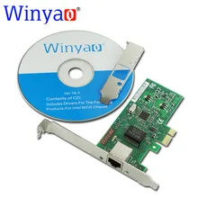 Winyao WY574T PCI-Express X1 10/100/1000 Мбит/с RJ45 Gigabit Ethernet сетевой карты серверный адаптер NIC для 82574 EXPI9301CT