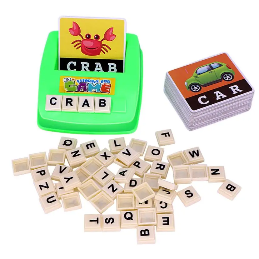 Alphabet Letters Figure Spelling Games Cards English Word ...