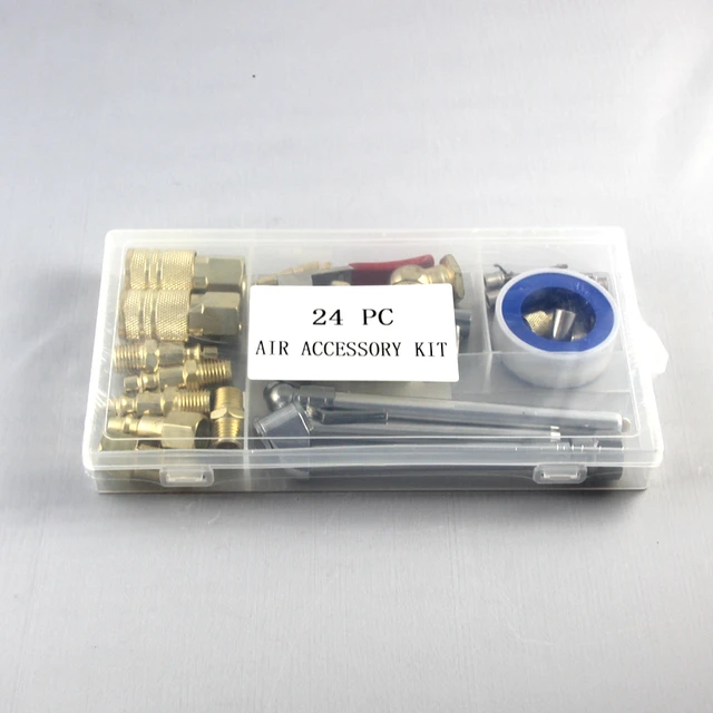 24pcs AIr Blow Gun Accessory Kit for Air Compressor Air Tools Kit