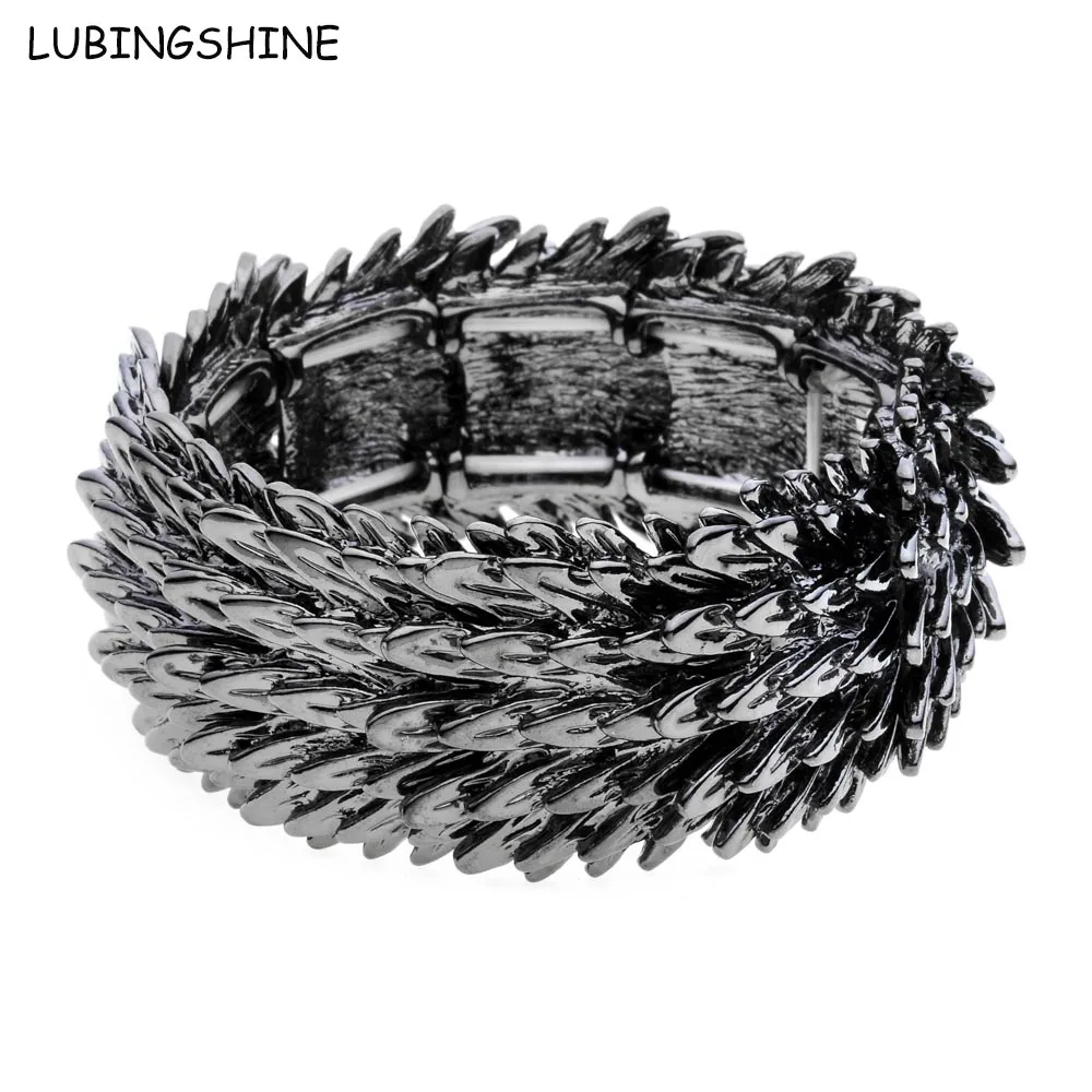 

Antique Vintage Statement Bracelet Ladies Hip Hop Punk Spilliness Choker Fish Scale Bracelet Jewelry ZB100