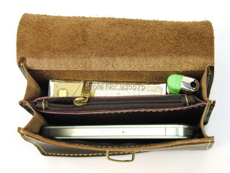 Мужская винтажная поясная сумка из натуральной кожи, поясная сумка для мобильного телефона, Ретро Чехол для мобильного телефона, Классический чехол для монет с клапаном, очки для дальнозоркости