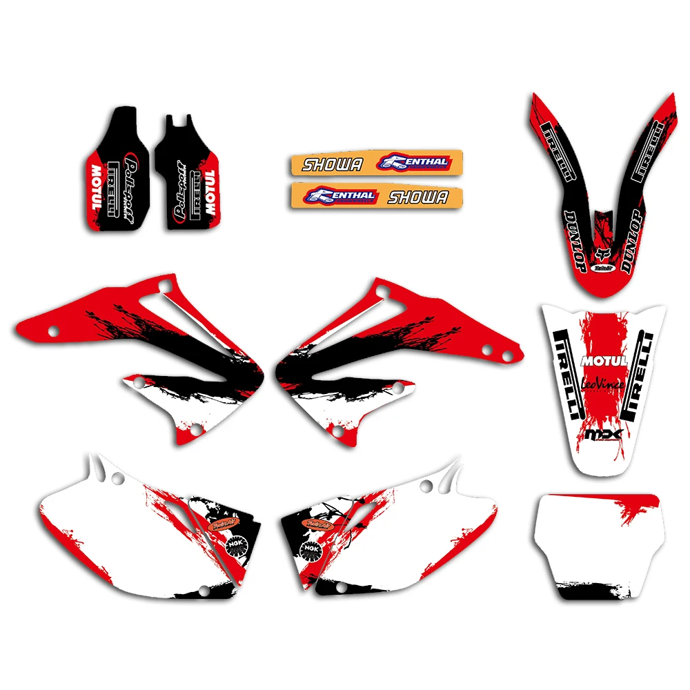 NICECNC Графический Набор наклеек для Honda CRF450R CRF450 CRF 450 450R 2002 2003 2004 новые соответствующие наклейки для фона мотоцикла - Цвет: 0036