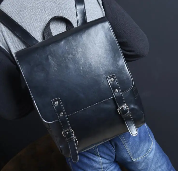 

ENT BAG 081316 HOT SALE man PU leather backpack