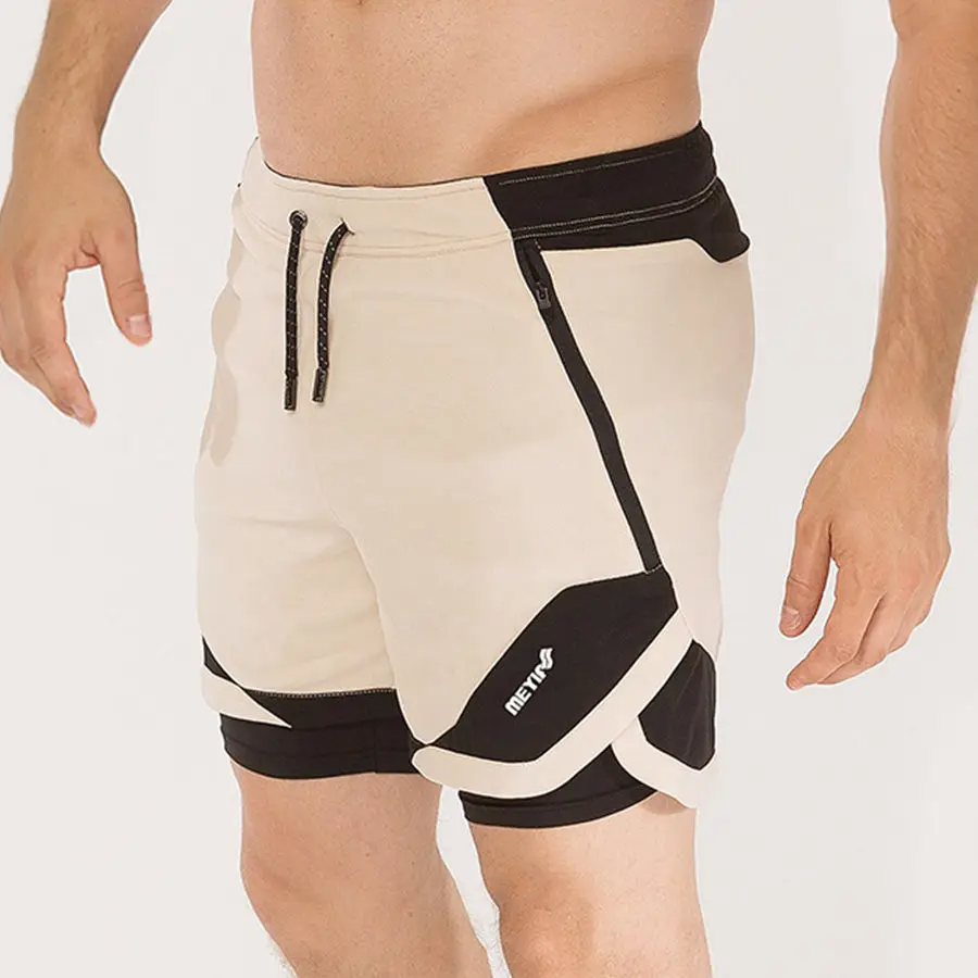 Мужские летние повседневные шорты фитнес бодибилдинг шорты пляжные двойные спортивные шорты Scrossfit