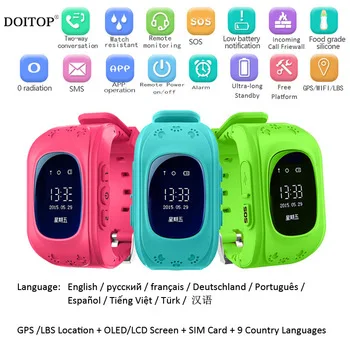 DOITOP Q50 OLED Anti Lost GPS Child Smart Watch Smart Monitor Position SOS Call Location Tracker GPS Wristwatch Watch for Kids