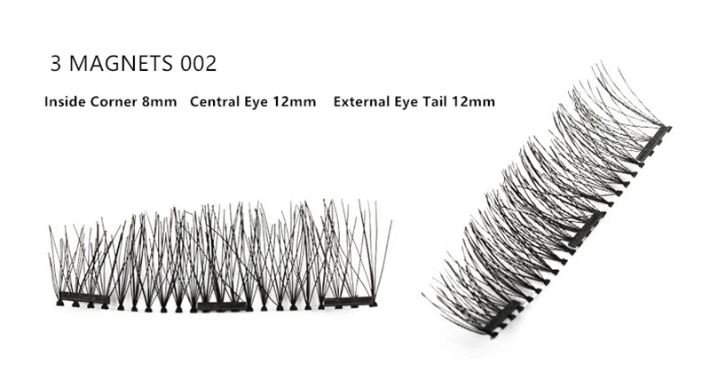 Магнитные 3D ресницы с тремя магнитами, 1 пара, без клея, натуральные длинные различные стильные ресницы, макияж