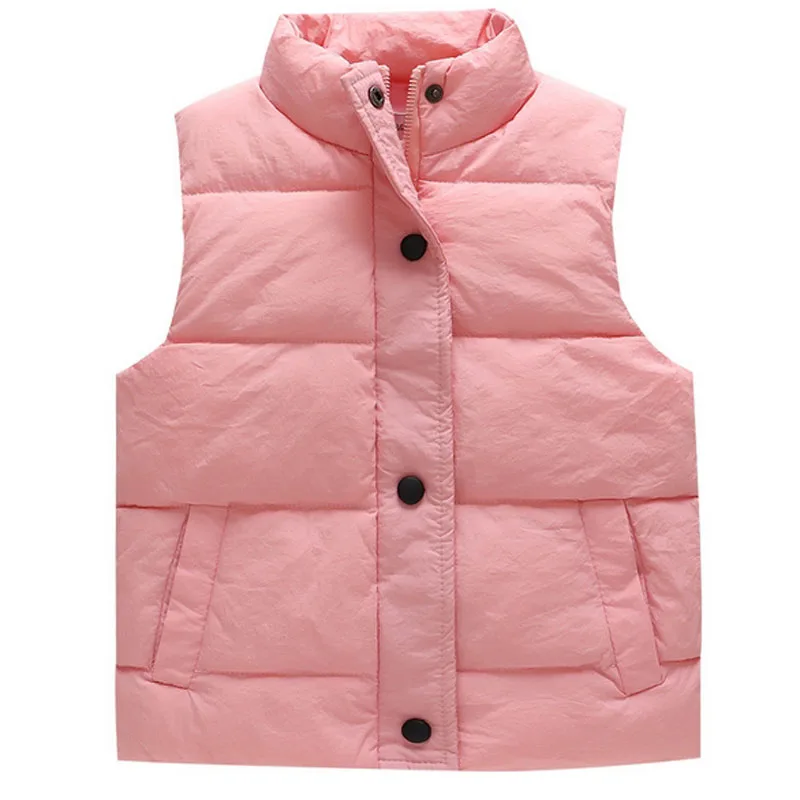 Down Cotton Vests Children Hoodies Warm Jacket Baby Girls Outerwear Coats Kids Vest Boys Hooded