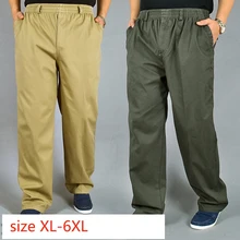 Новое поступление весна осень повседневные штаны брюки толстые свободные комбинезоны мужские длинные высококачественные толстые большие размеры XL XXL 3XL 4XL 5XL 6XL