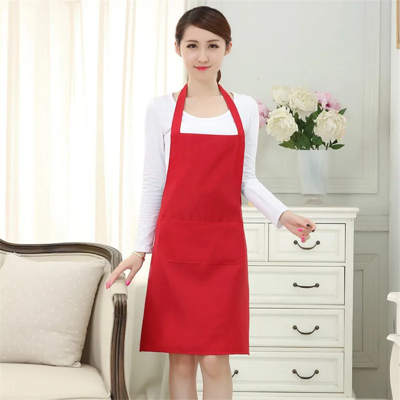 1pcs 2 Pockets Women Apron Waiter Aprons Bbq Restaurant Kitchen Cooking 