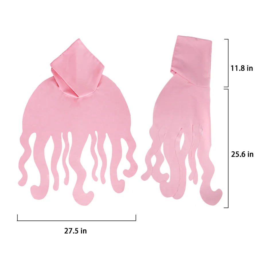 D.Q.Z Soft Chiffon Marine Costume  Cute Cape Hawaii Huge Cloak Circus Show Souvenir Gifts New Year's Costume Birthday Gifts