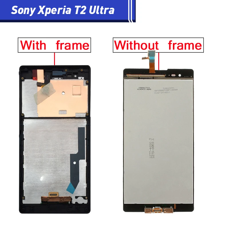 Для sony Xperia T2 Ultra lcd+ кодирующий преобразователь сенсорного экрана в сборе для sony D5322 D5303 D5306 ЖК-дисплей сенсорный экран Замена