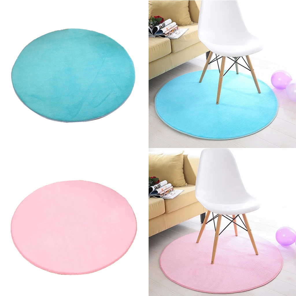 Kids Indoor Castle Tent Round Carpet Floor Activity Plush Cushion Pink 100cm