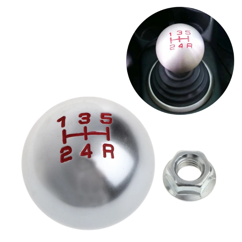 Aluminum 5 Speed Manual Shift Knob Gear M10x1.5 Thread For Honda Civic