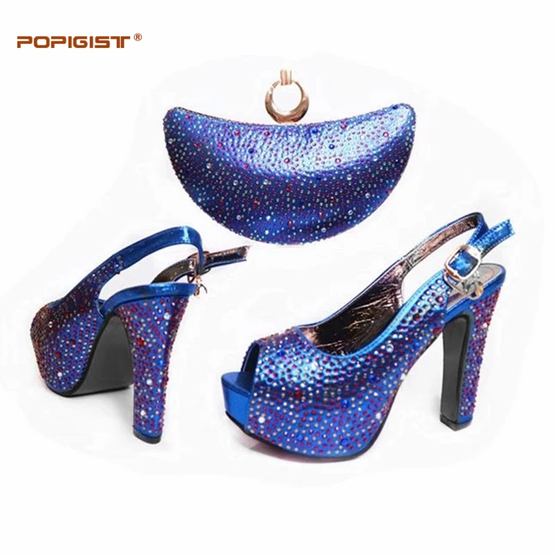 

Royal Blue Shoes and Bag Set African Sets Italian Shoes with Matching Bags High Quality Women Shoe and Bag to Match for Party