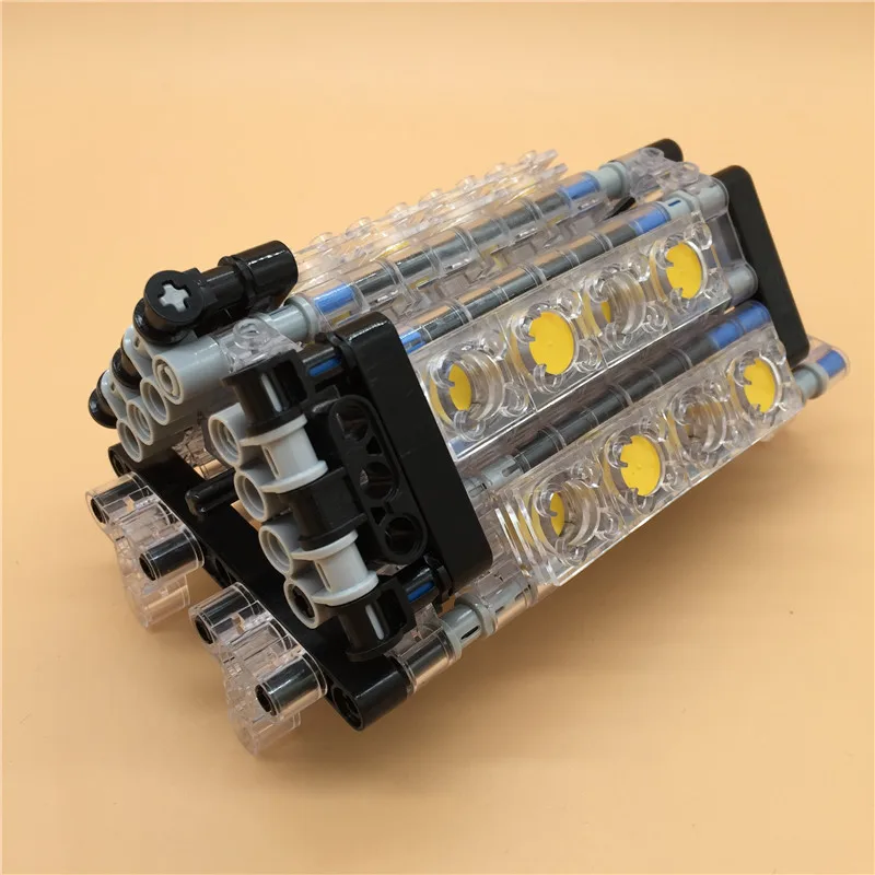 

W12 Engine Technology mechanical group engine V16 cylinder MOC Brick assembly model building block compatible with legoes