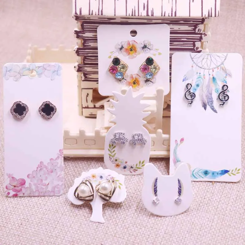 

New Design 100pcs DIY Jewelry display card Earring&Necklace Card&Hair Clip Card Display&package card custom cost extra