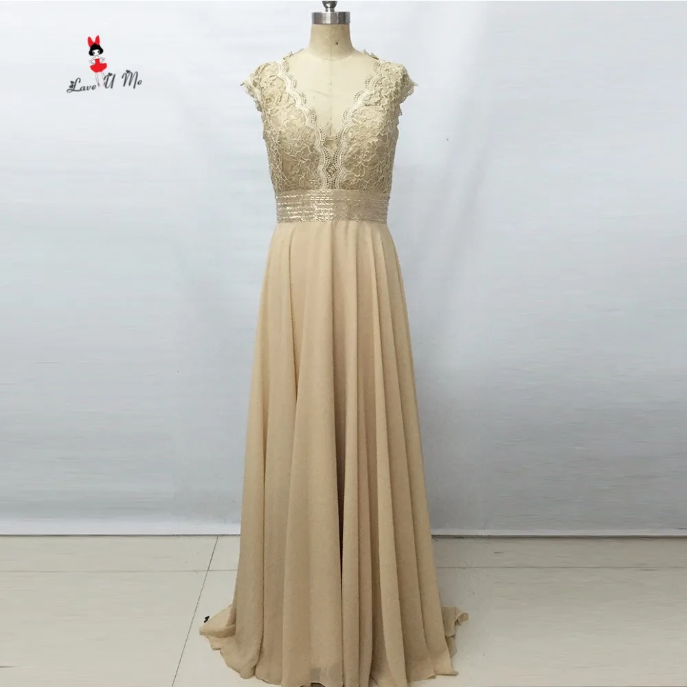 Champagne Mother Of The Groom Dress 8