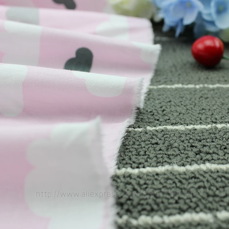Twill 8 pcs Pink cartoon Cotton Fabric for DIY Patchwork Sewing Kids Bedding Bags Dot Tilda Doll Cloth Textiles Fabric 40*50cm