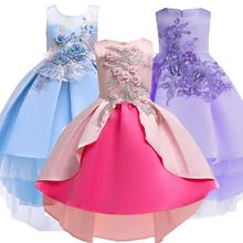 Girls Clothes Pearl Embroidery Wedding Dress Children Christmas Clothing Kids Party Dress Baby Girls Princess Dress db3094 dave bella spring baby girls leopard dress girls princess dress wedding party dress
