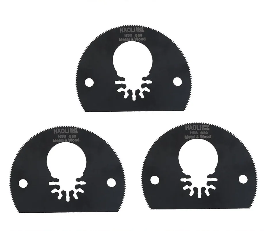 3 pcs HSS half circular oscillating multi tool saw blades for multimaster power tool as Fein