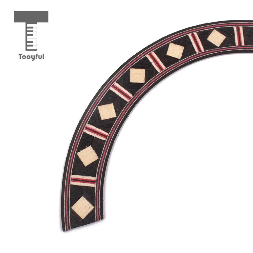 Tooyful 3Pcs Acoustic Guitar Rosette Wood Soundhole Inlay Rosette Luthier Tool Parts