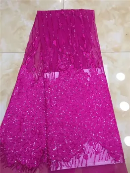 

Glitter lace fabric 450*125CM pink african lace fabric with sequin high quality silver sequin fabric for evening dress sewing(12
