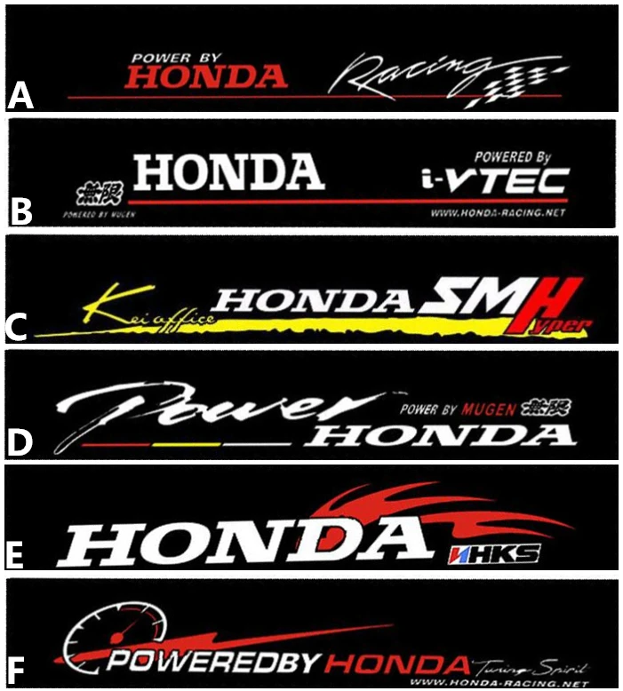 

Free shipping Automobile label car stickers for HONDA Front windshield stickers