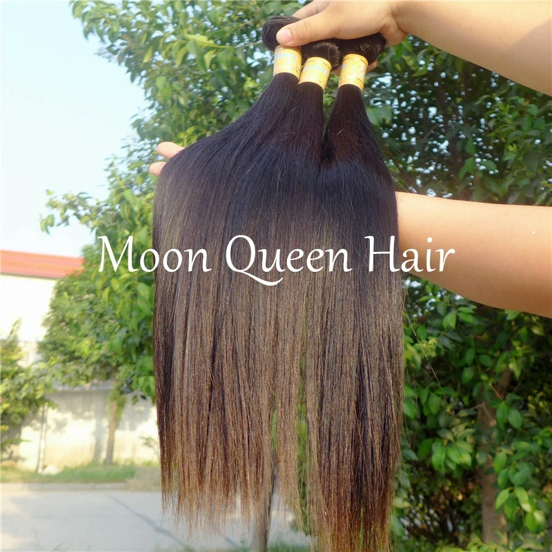 Virgin Straight Indian Hair Weave Natural Black Human Hair 2