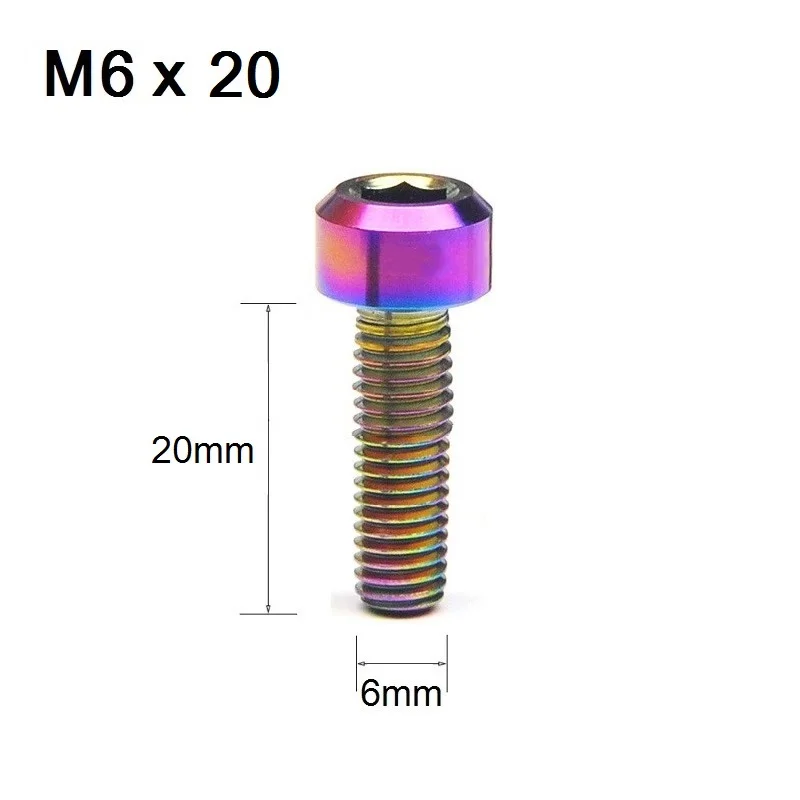 Велосипедная ручка M6x16/18/20/25 мм титановый болт с головкой для горного велосипеда