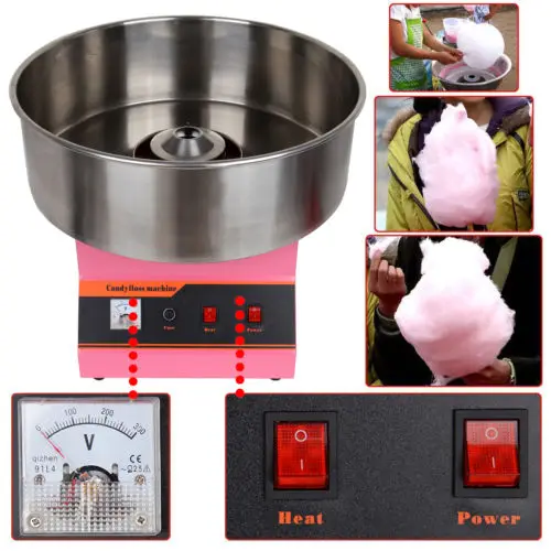 

(Ship from EU) 1300W Cotton Candy Machine Fairy Floss Maker Party Fun Yield 2/min Celebrating Xmas Halloween Party