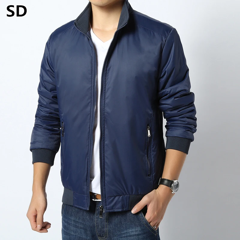mens jackets spring 2019 High Quality thick jacket casual man business